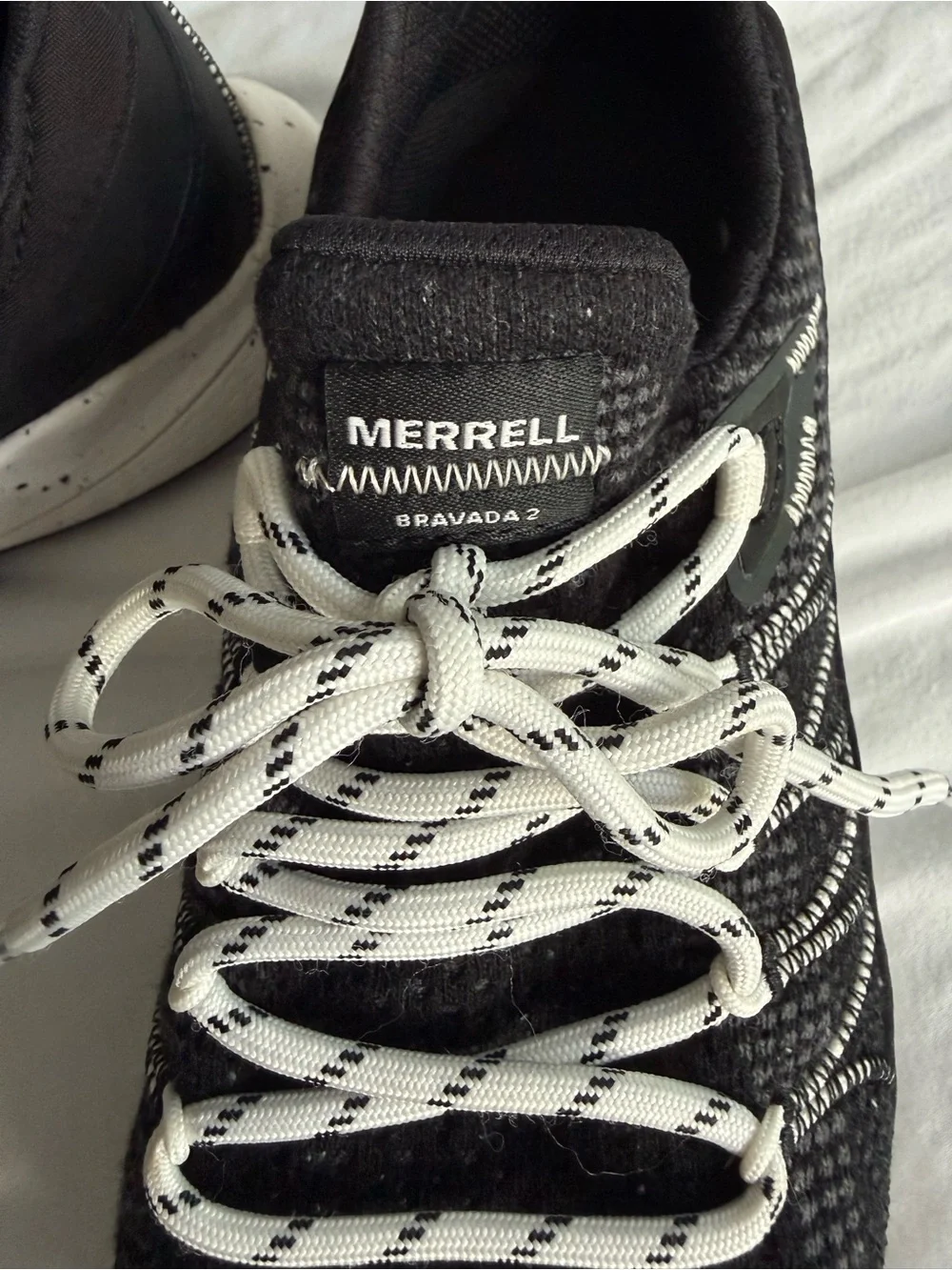 MERRELL Bravada 2 Hiking Shoes Women’s Size 7 Breathable Black White Granola